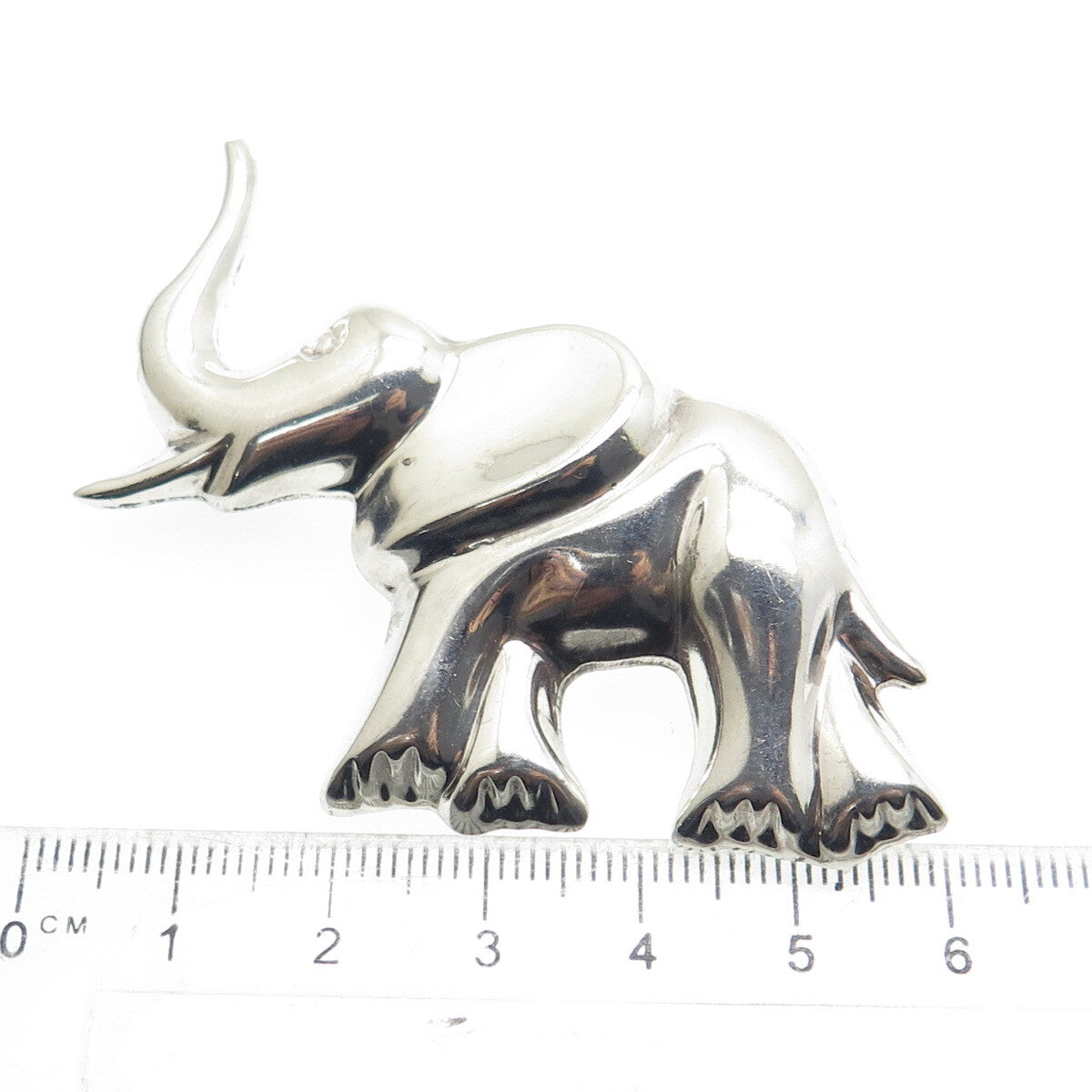 925 Sterling Silver Vintage Mexico Elephant Pin Brooch