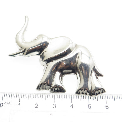 925 Sterling Silver Vintage Mexico Elephant Pin Brooch
