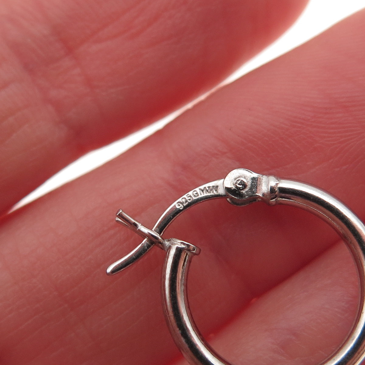 925 Sterling Silver Tube Hoop Earrings
