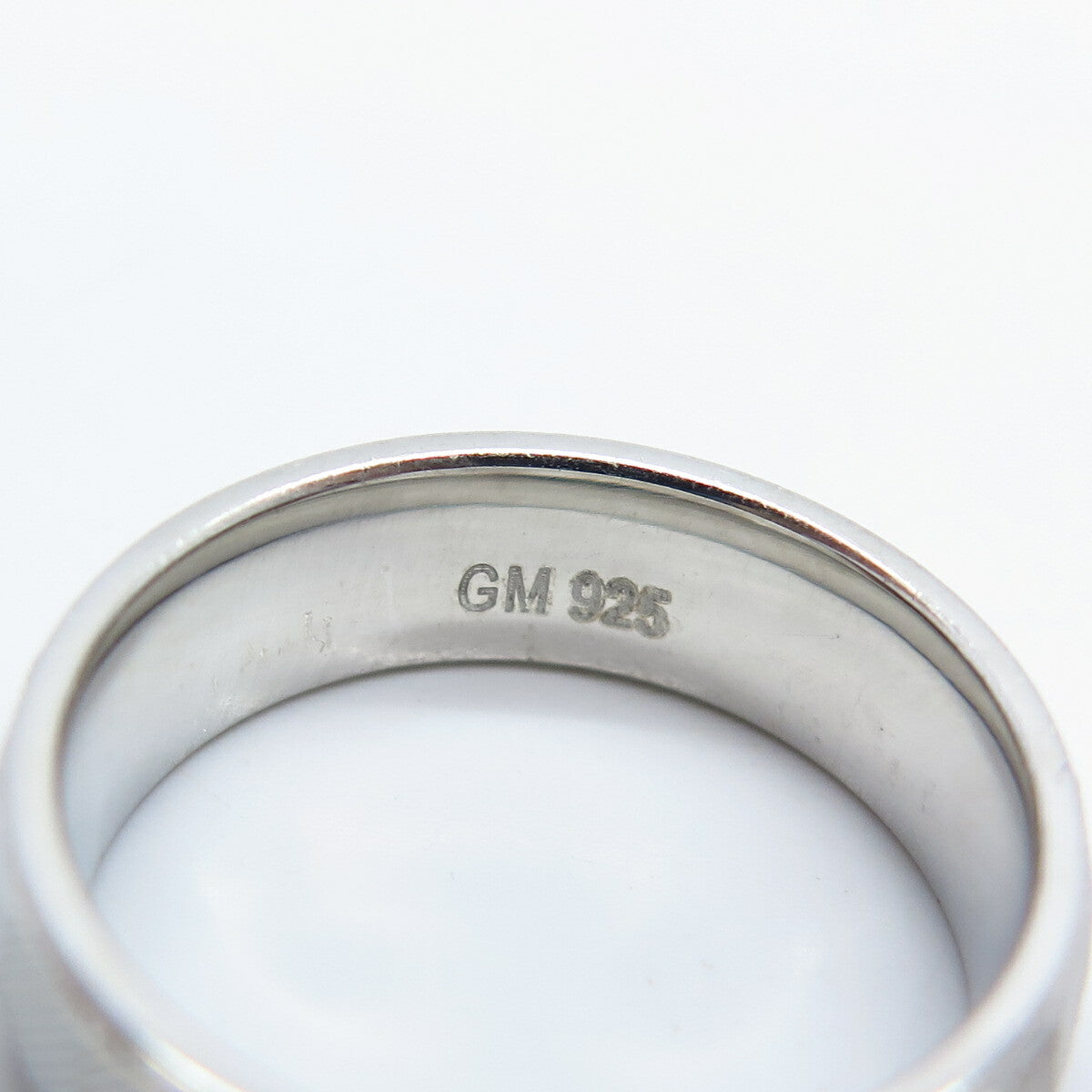 925 Sterling Silver Striped Band Ring Size 5.75
