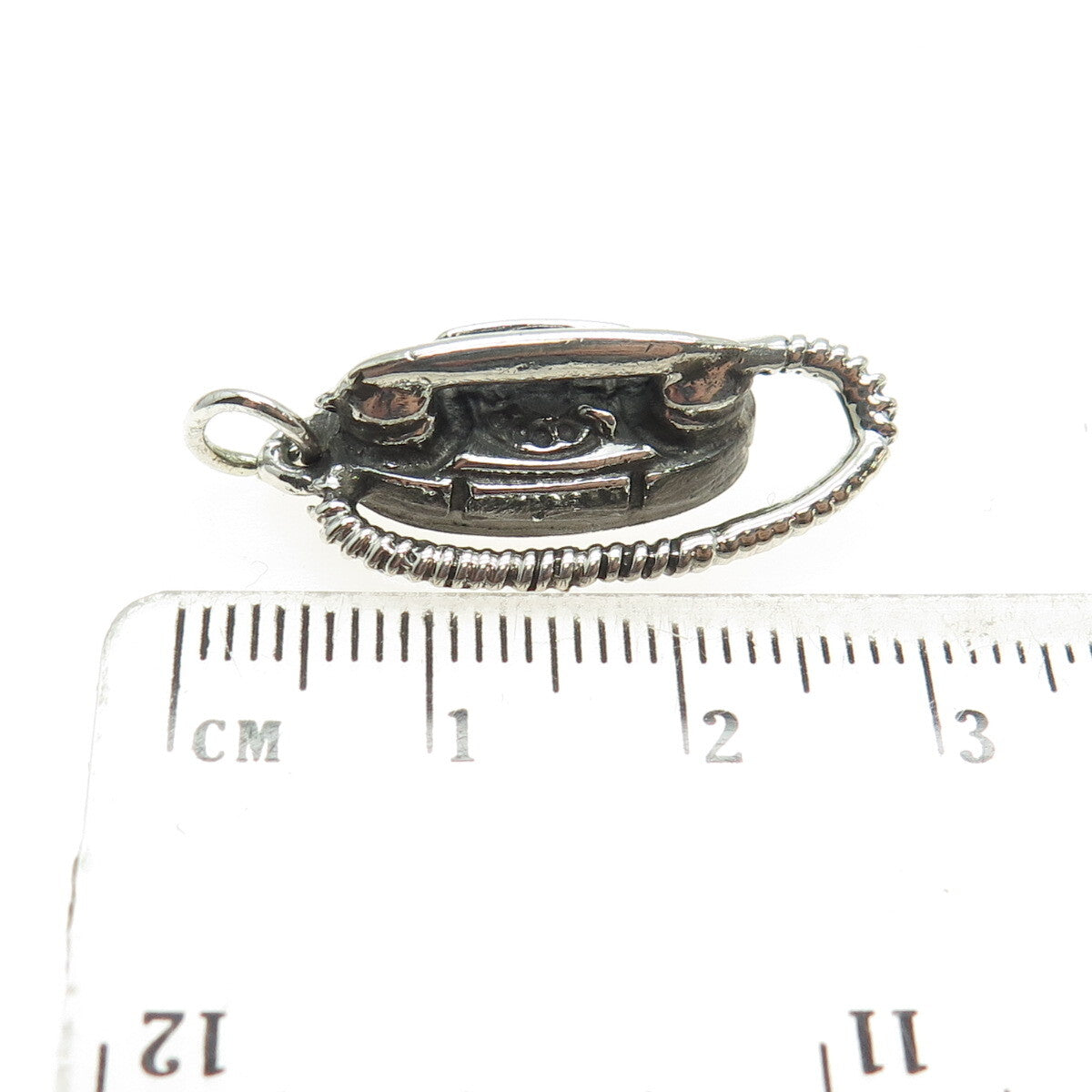 JEWELART 925 Sterling Silver Vintage Rotary Telephone Minimalist Pendant