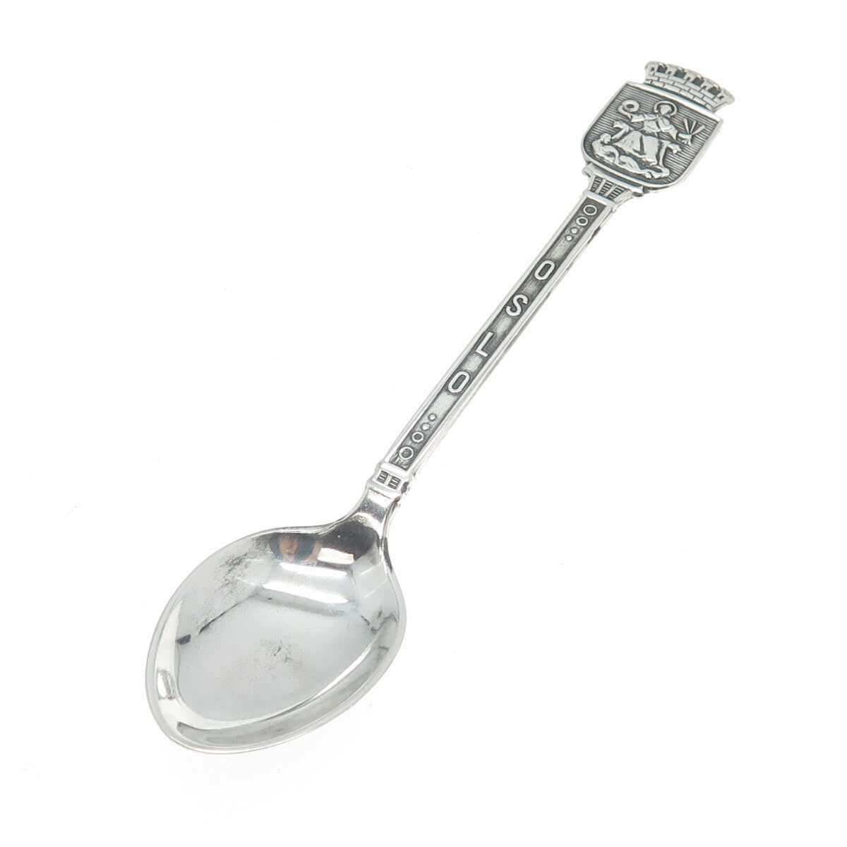 DAVID ANDERSEN 830S Silver Antique Norway Oslo States & Cities Coffee Spoon