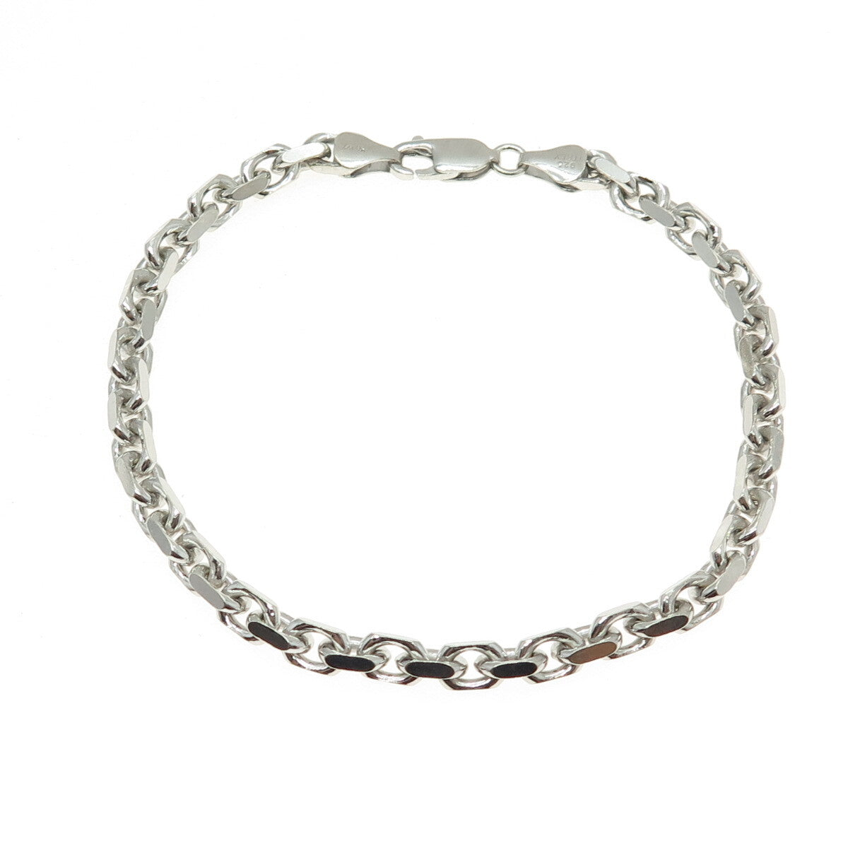 KARIZIA SPA KA-1772 925 Sterling Silver Italy Anchor Cable Link Bracelet 8.5"