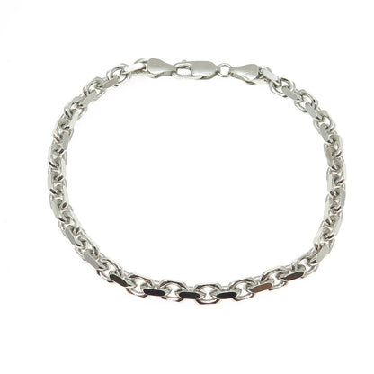 KARIZIA SPA KA-1772 925 Sterling Silver Italy Anchor Cable Link Bracelet 8.5"