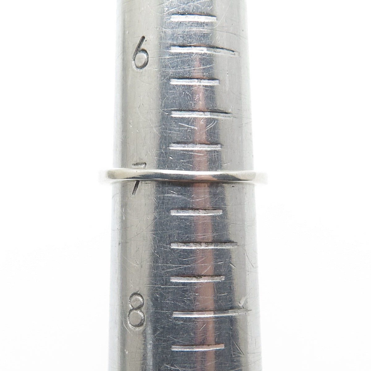 925 Sterling Silver Round-Cut C Z Half Eternity Stackable Band Ring Size 7