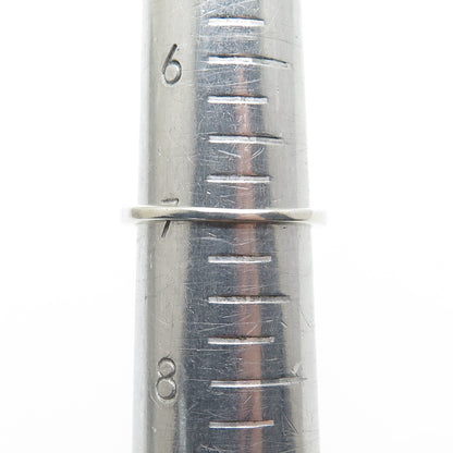 925 Sterling Silver Round-Cut C Z Half Eternity Stackable Band Ring Size 7