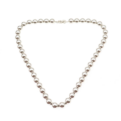 Tiffany & Co. Sterling Silver Vintage HardWear Ball Beaded Chain Necklace 18"