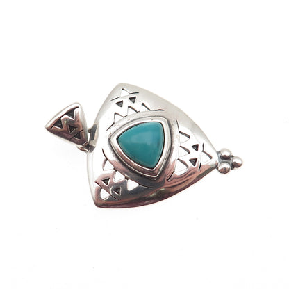 Carolyn Pollack Old Pawn 925 Sterling Silver Vintage Turquoise Charm Pendant