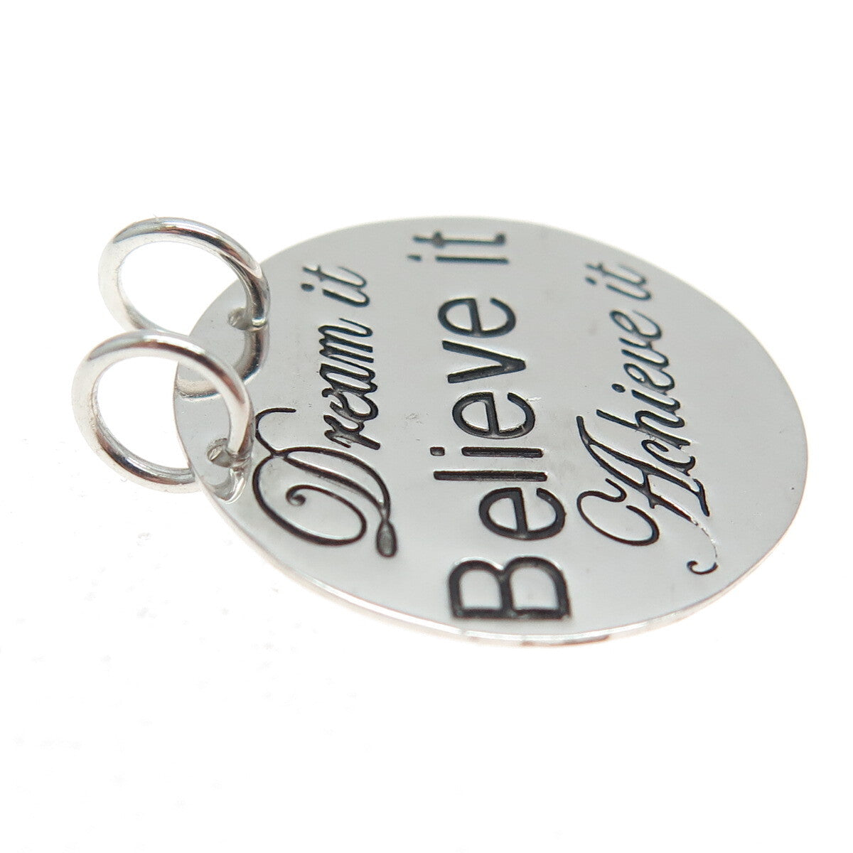 HAN 925 Sterling Silver "Dream It Believe It Achieve It" Pendant