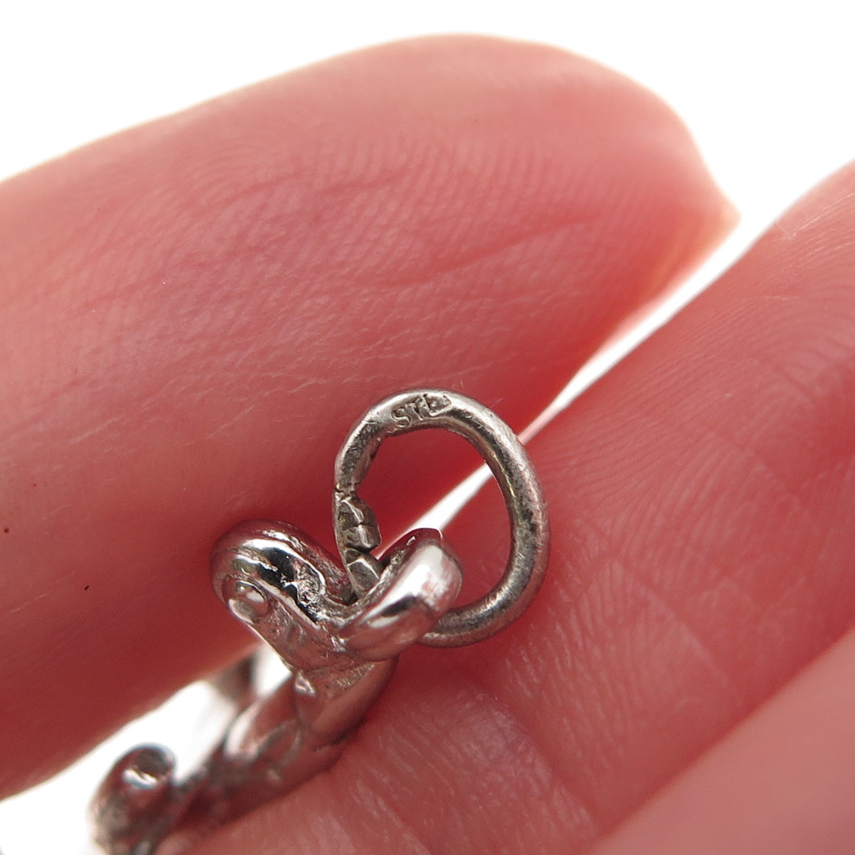 925 Sterling Silver Vintage Engraved Airplane 3D Charm Pendant