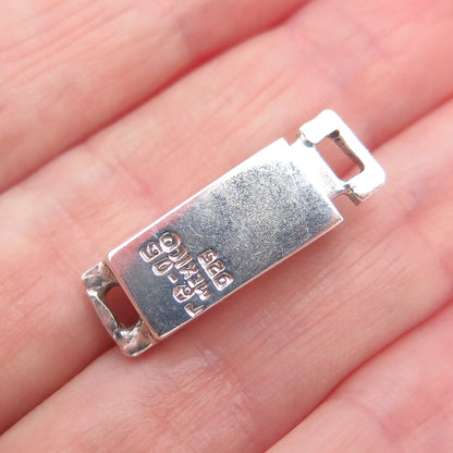 925 Sterling Silver Vintage Mexico Bracelet / Necklace Box Lock Clasp