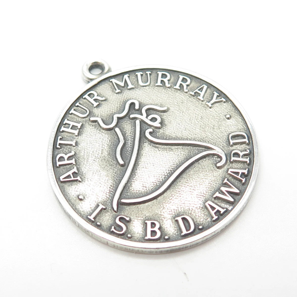 925 Sterling Silver Vintage Dieges & Clust Arthur Murray I.S.B.D. Award Pendant