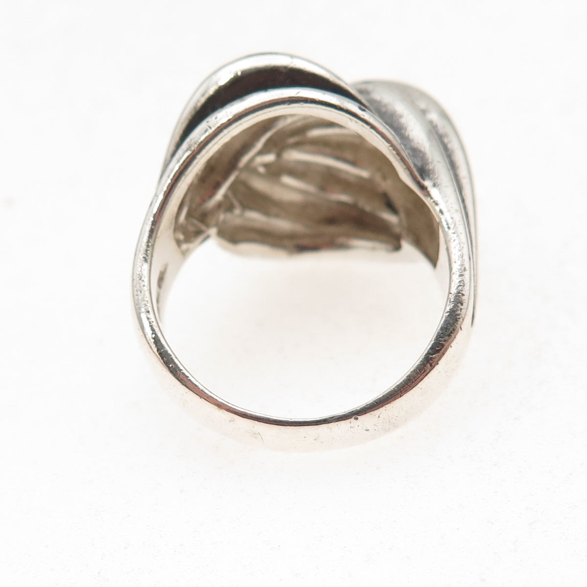 Chapal Zenray 925 Sterling Silver Vintage Modernist Oxidized Ring Size 8