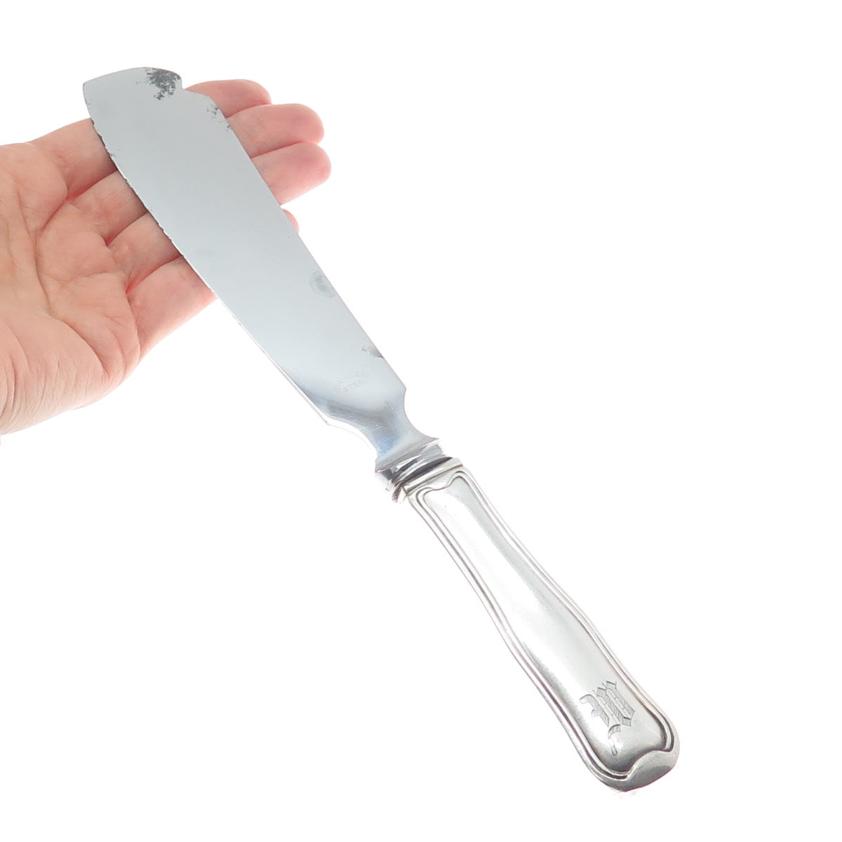 GEORG JENSEN 925 Sterling Silver Handle Antique 1947 Old Danish Cake Knife