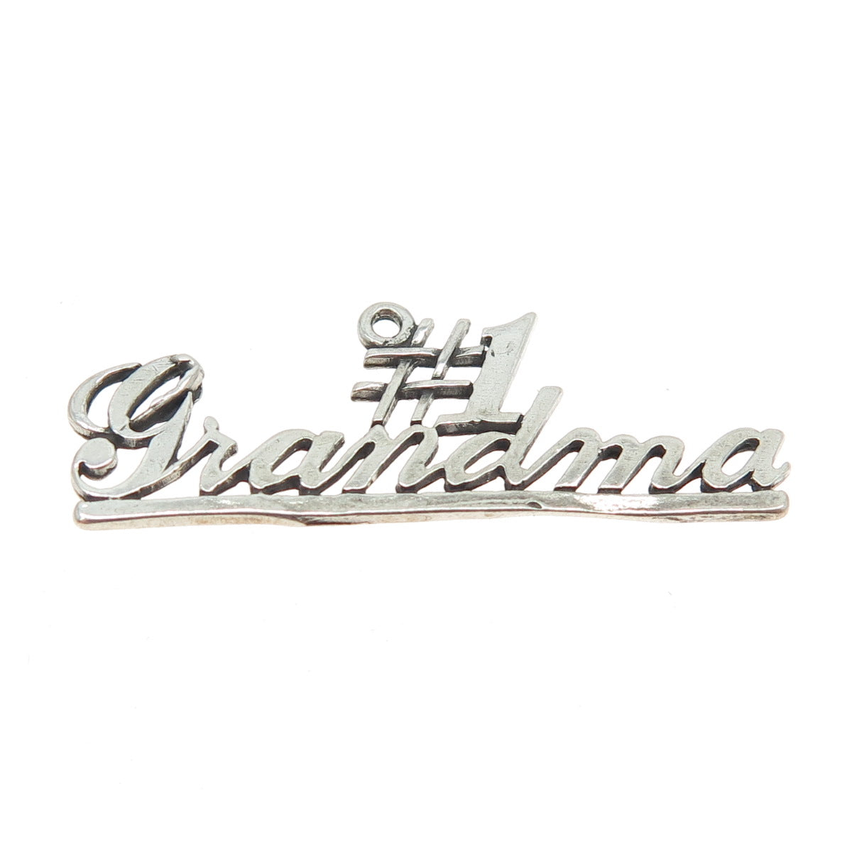 925 Sterling Silver Vintage "Grandma Number 1" Pendant