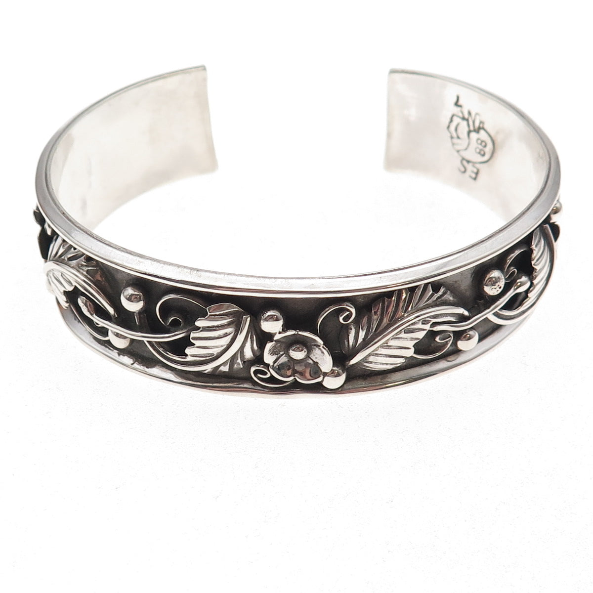 Eva Sando Old Pawn 925 Sterling Silver Vintage 1988 Adjustable Bracelet 7.25"