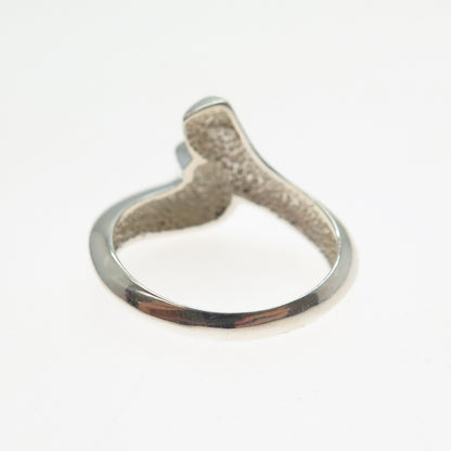 CLYDE DUNEIER CID 925 Sterling Silver Vintage Modernist Ring Size 6.25