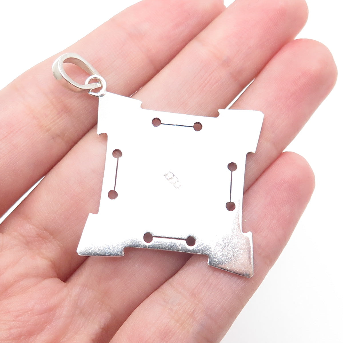 925 Sterling Silver Vintage Ethnic Cross Charm Pendant