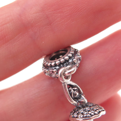 Pandora 925 Sterling Silver C Z Ballerina Dangle Charm