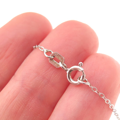 Chuck Clemency 925 Sterling Silver Real Tanzanite White Topaz Chain Necklace 20"