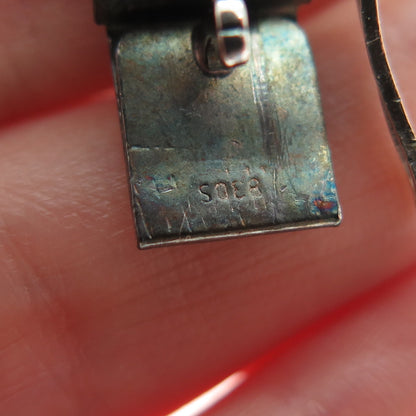 830S Silver Vintage Sweden Oxidized Bismark Link Bracelet 6.5"