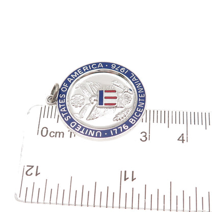 Griffith & Sons 925 Sterling Silver Vintage Enamel US Bicentennial Charm Pendant