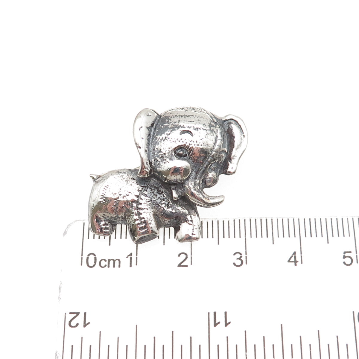 JewelArt Sterling Silver Vintage Elephant Cartoon Character Oxidized Pin Brooch