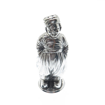 BERTHOLD HERMANN MULLER 925 Sterling Antique 1914 Dutch Boy Salt / Pepper Shaker