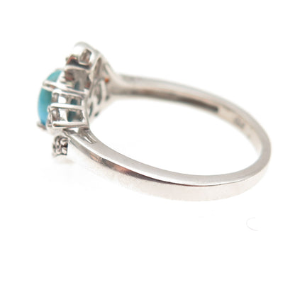 Chuck Clemency Sterling Silver Real Turquoise Tanzanite & Garnet Ring Size 8.25
