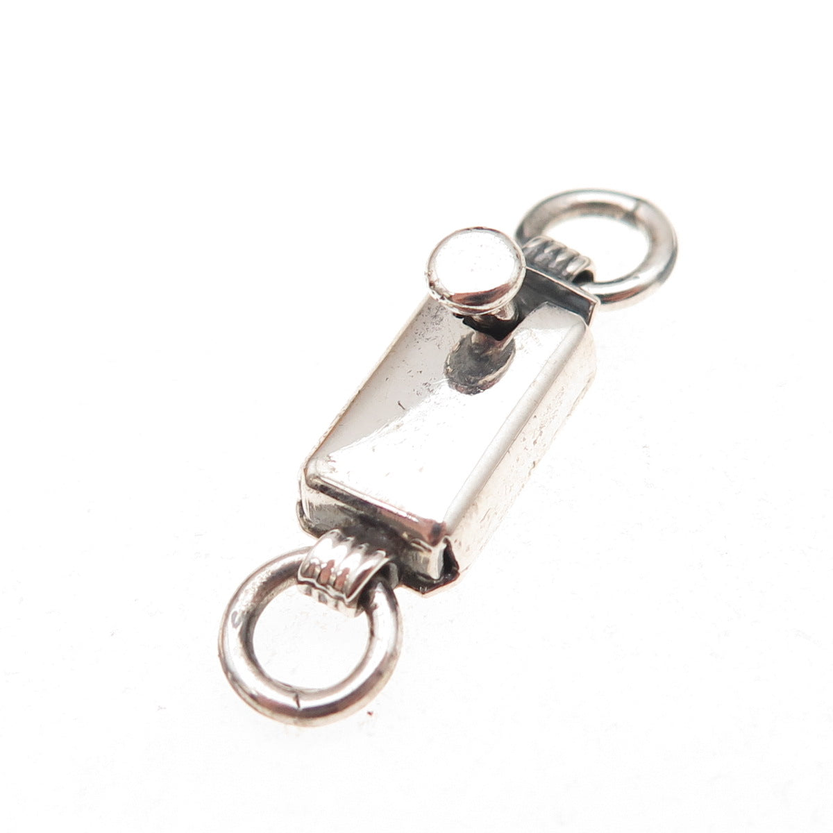 925 Sterling Silver Vintage Mexico Bracelet / Necklace Box Lock Clasp