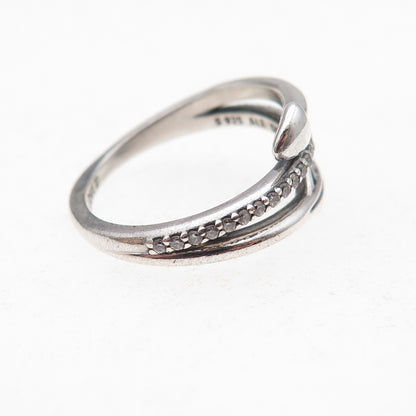 Pandora 925 Sterling Silver Round-Cut C Z Loved Sparkling Arrow Ring Size 5.25