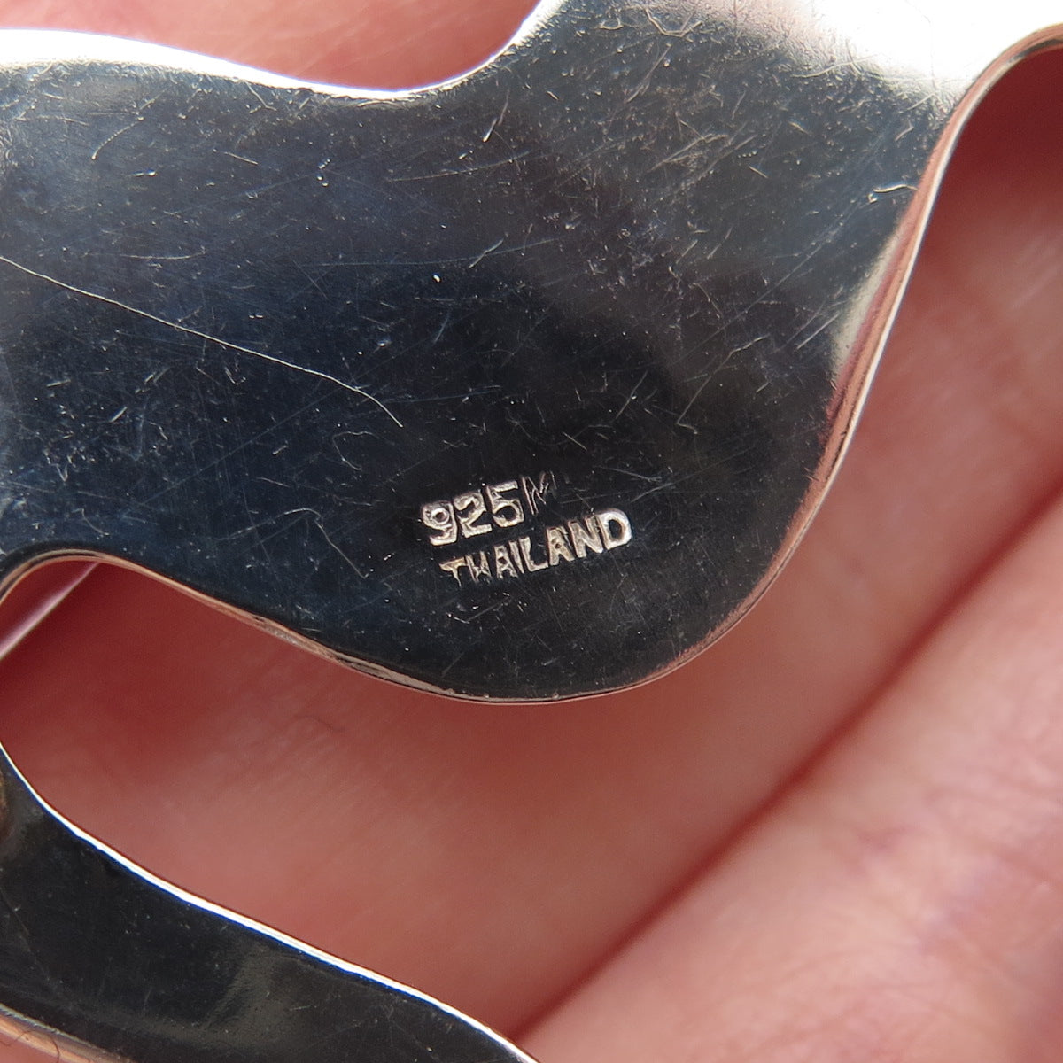 925 Sterling Silver Vintage Modernist Heart Pin Brooch