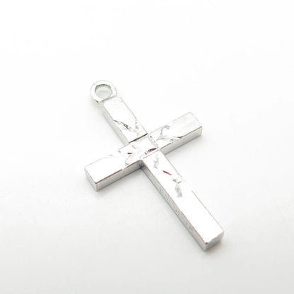 925 Sterling Silver Vintage Vargas Cross Pendant
