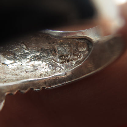 925 Sterling Silver Vintage Modernist Ribbed Dome Ring Size 5.25