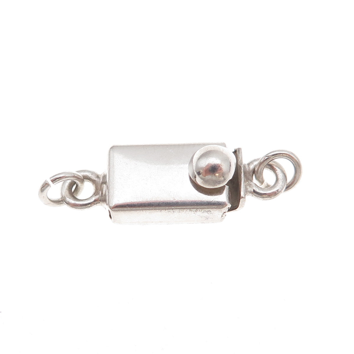 925 Sterling Silver Vintage Mexico Bracelet / Necklace Box Lock Clasp