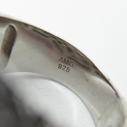 925 Sterling Silver Pave C Z Domed Ring Size 10