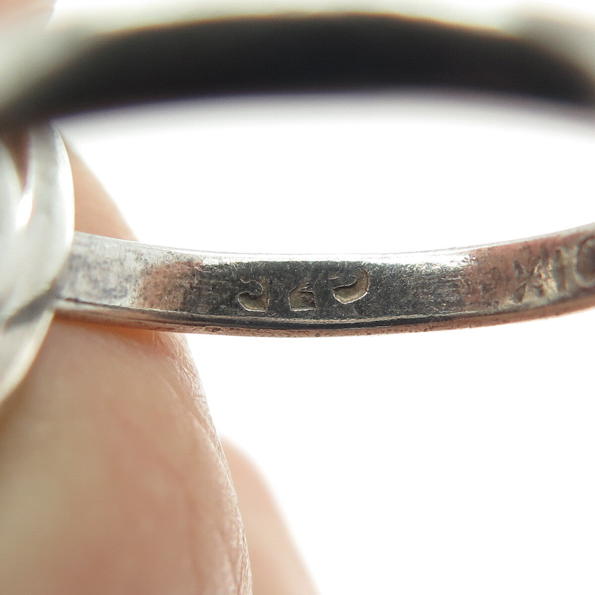 925 Sterling Silver Vintage Mexico Interlocked Trinity Oxidized Ring Size 5.75