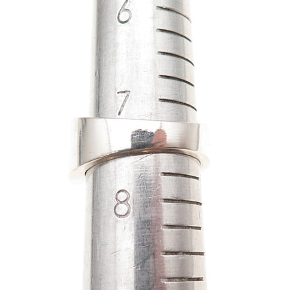 925 Sterling Silver Vintage Modernist Oxidized Ring Size 7.5