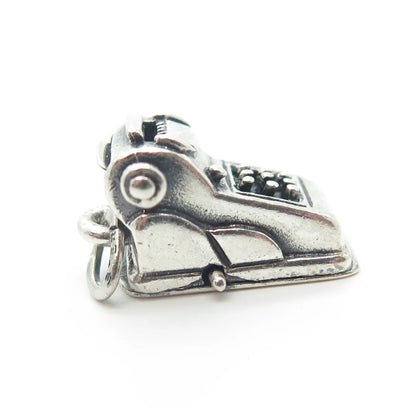 925 Sterling Silver Vintage Beau Retro Comptometer Charm Pendant