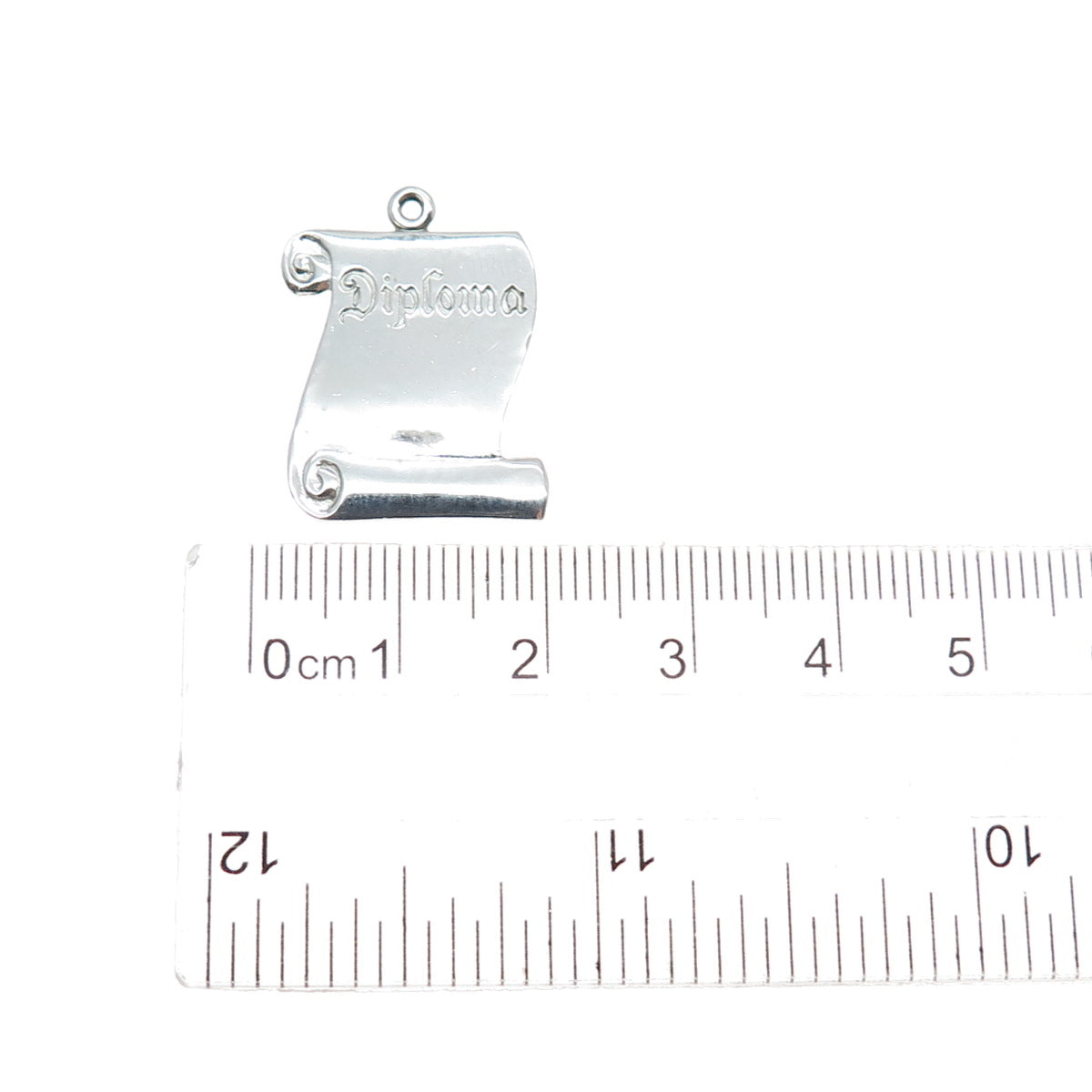 925 Sterling Silver Vintage Diploma Mini Charm Pendant