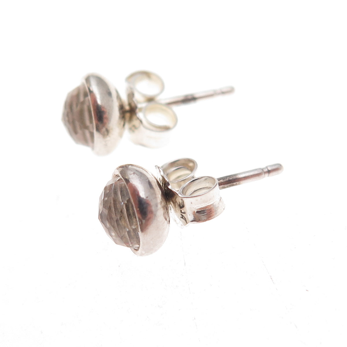 Pandora 925 Sterling Silver Clear Crystal April Birthstone Droplet Stud Earrings