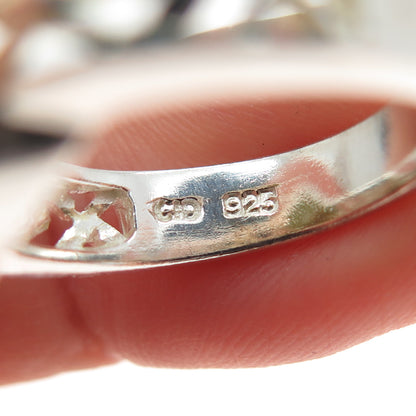 CLYDE DUNEIER CID Sterling Silver Vintage Real Triangle-Cut Peridot Ring Size 6