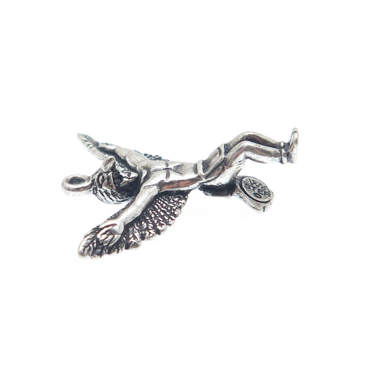 WHEELER MFG CO Sterling Silver Vintage Southwest Eagle Dancer Minimalist Pendant