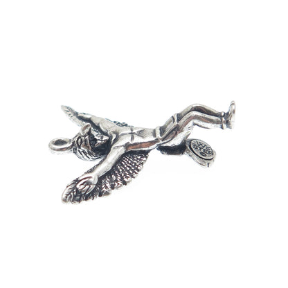 WHEELER MFG CO Sterling Silver Vintage Southwest Eagle Dancer Minimalist Pendant