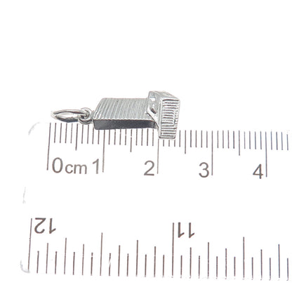 925 Sterling Silver Vintage United Nations Headquarters Minimalist Charm Pendant