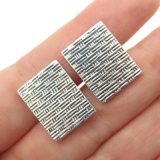 PBD Peter Brams Designs 925 Sterling Silver Vintage Modernist Oxidized Cufflinks