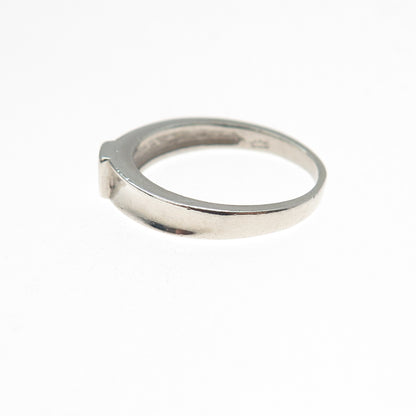925 Sterling Silver Round-Cut C Z Ring Size 6.75
