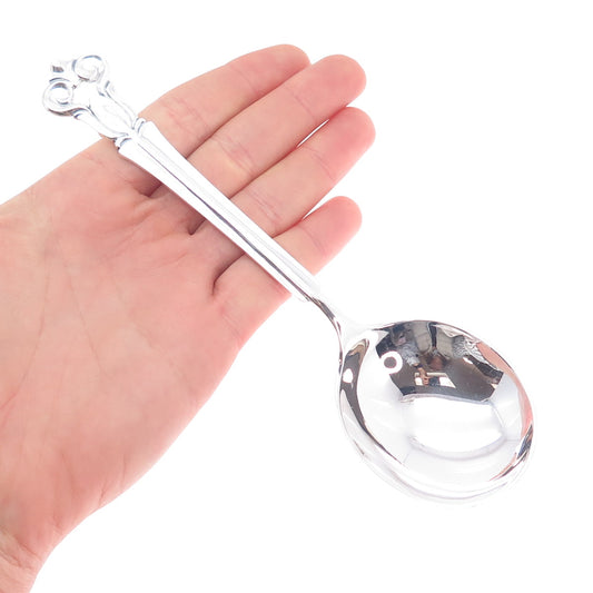 COHR 925 Sterling Silver Antique Denmark Monica Round Bowl Soup Spoon