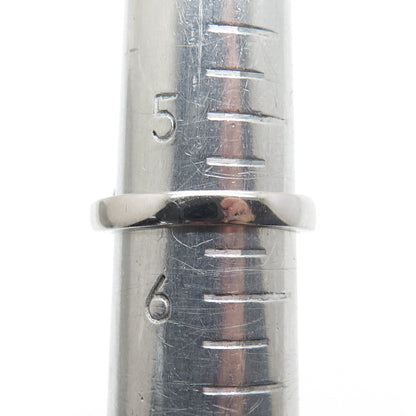 925 Sterling Silver Real Round-Cut Black Spinel Heart Ring Size 5.5