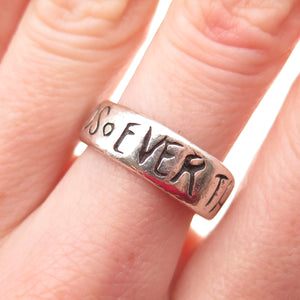 925 Sterling Vintage Ever the Best of Friends Eh Pip? David Lean Ring Size 7